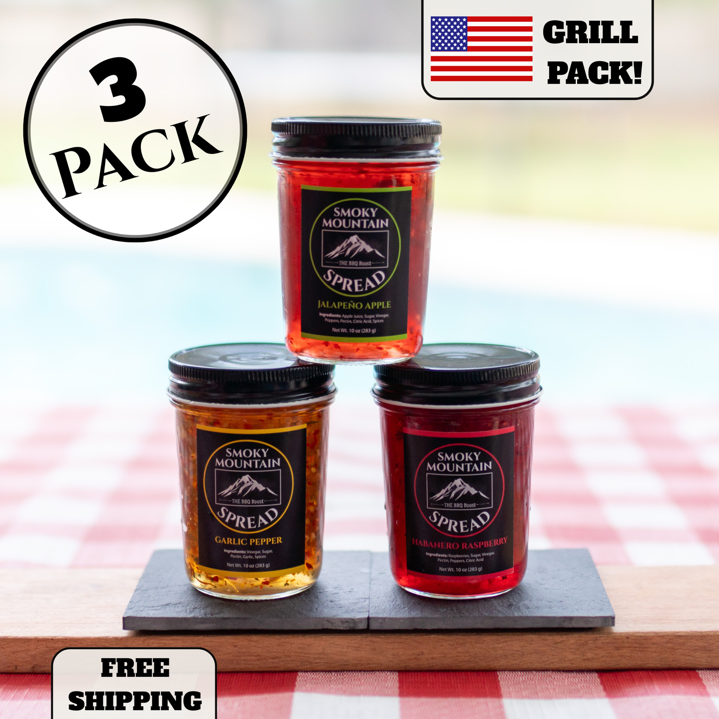 THE BBQ Boost 3 Pack — BBQ Pepper Jelly Glaze Bundle